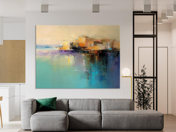 Original Landscape Paintings, Landscape Canvas Paintings for Living Room, Acrylic Painting on Canvas, Extra Large Modern Wall Art Paintings-LargePaintingArt.com