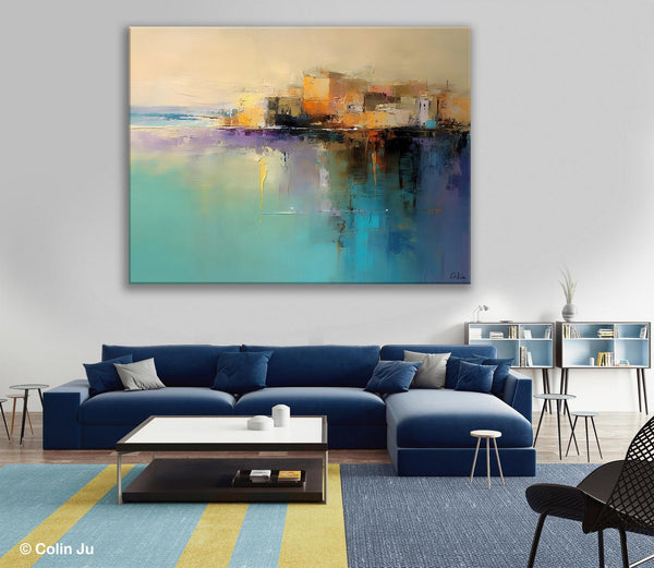 Original Landscape Paintings, Landscape Canvas Paintings for Living Room, Acrylic Painting on Canvas, Extra Large Modern Wall Art Paintings-LargePaintingArt.com