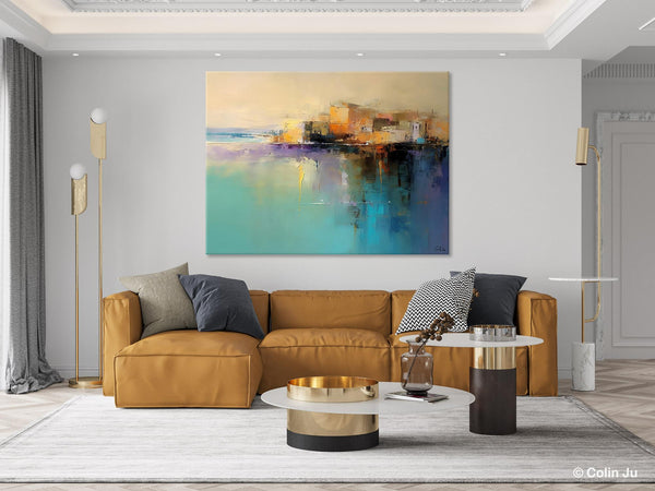 Original Landscape Paintings, Landscape Canvas Paintings for Living Room, Acrylic Painting on Canvas, Extra Large Modern Wall Art Paintings-LargePaintingArt.com