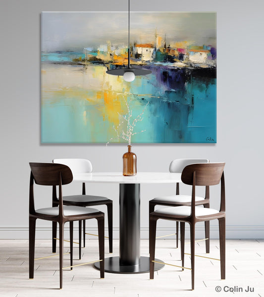 Extra Large Paintings for Bedroom, Abstract Landscape Painting, Landscape Wall Art Paintings, Original Modern Abstract Art-LargePaintingArt.com