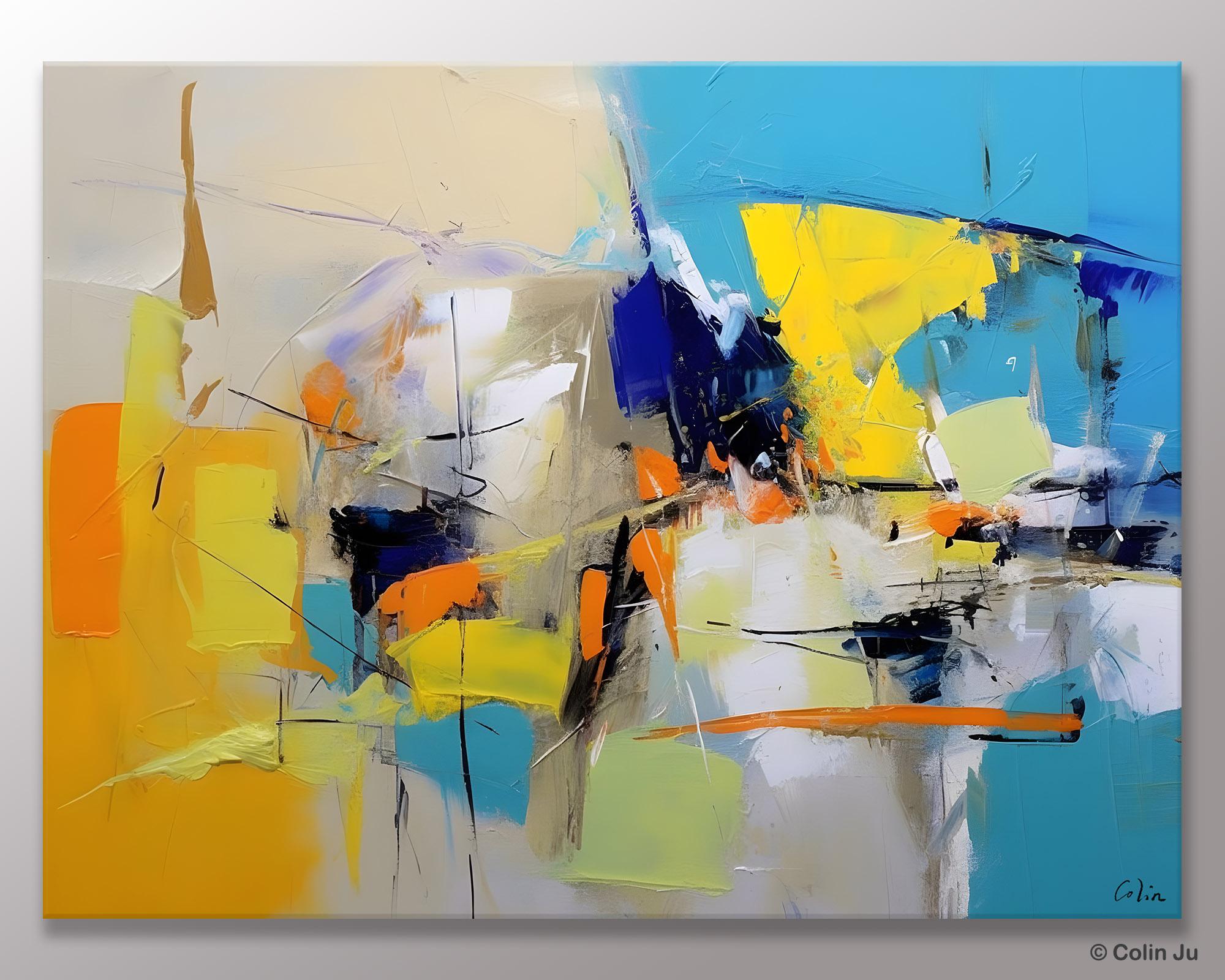 Simple Modern Abstract Art, Hand Painted Canvas Art, Original Wall Art Paintings, Modern Paintings for Living Room, Buy Paintings Online-LargePaintingArt.com