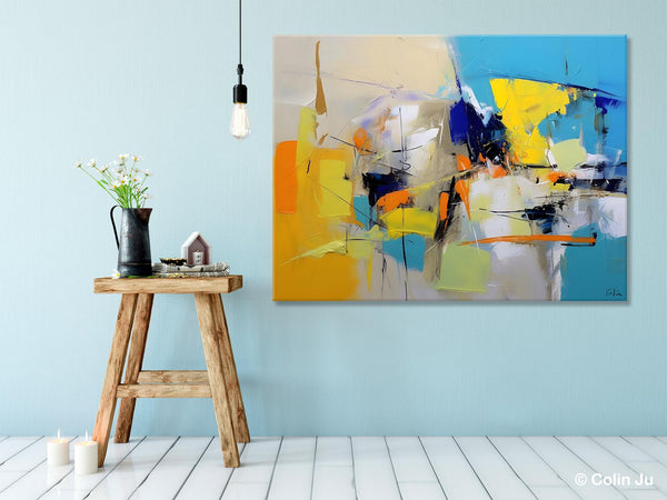 Simple Modern Abstract Art, Hand Painted Canvas Art, Original Wall Art Paintings, Modern Paintings for Living Room, Buy Paintings Online-LargePaintingArt.com