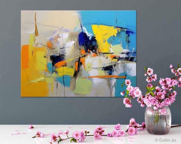 Simple Modern Abstract Art, Hand Painted Canvas Art, Original Wall Art Paintings, Modern Paintings for Living Room, Buy Paintings Online-LargePaintingArt.com