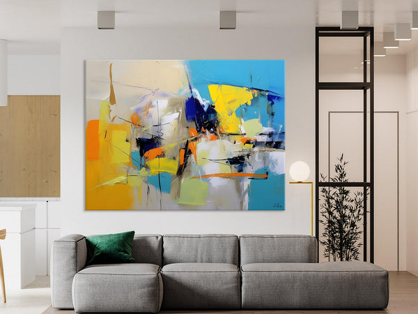 Simple Modern Abstract Art, Hand Painted Canvas Art, Original Wall Art Paintings, Modern Paintings for Living Room, Buy Paintings Online-LargePaintingArt.com