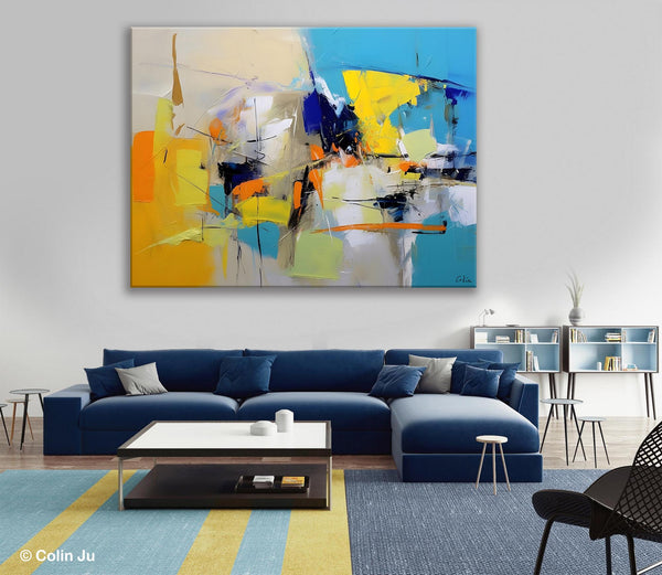 Simple Modern Abstract Art, Hand Painted Canvas Art, Original Wall Art Paintings, Modern Paintings for Living Room, Buy Paintings Online-LargePaintingArt.com