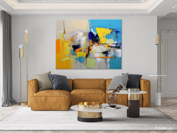 Simple Modern Abstract Art, Hand Painted Canvas Art, Original Wall Art Paintings, Modern Paintings for Living Room, Buy Paintings Online-LargePaintingArt.com