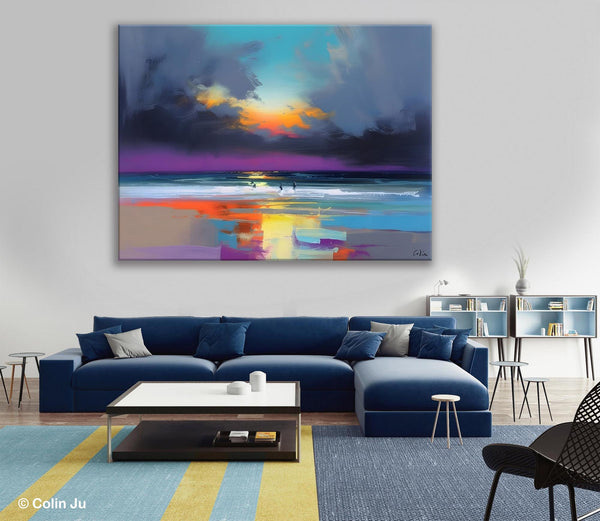 Large Landscape Canvas Paintings, Buy Art Online, Living Room Abstract Paintings, Original Landscape Abstract Painting, Simple Wall Art Ideas-LargePaintingArt.com