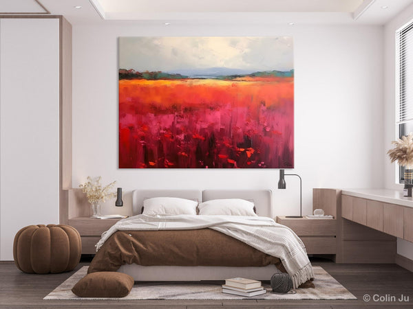 Landscape Paintings for Living Room, Landscape Canvas Paintings, Abstract Landscape Paintings, Original Modern Wall Art, Hand Painted Canvas Art-LargePaintingArt.com