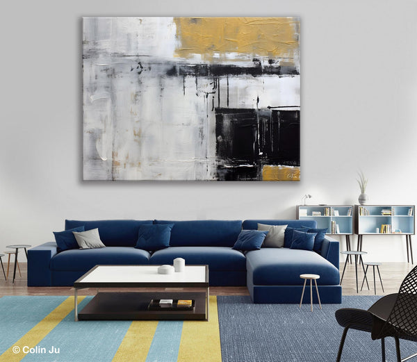 Oversized Paintings on Canvas, Large Original Abstract Wall Art, Simple Modern Art, Contemporary Acrylic Paintings, Large Canvas Paintings for Bedroom-LargePaintingArt.com