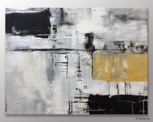 Black Abstract Acrylic Paintings, Large Paintings for Bedroom, Simple Modern Art, Original Canvas Paintings, Contemporary Canvas Paintings-LargePaintingArt.com