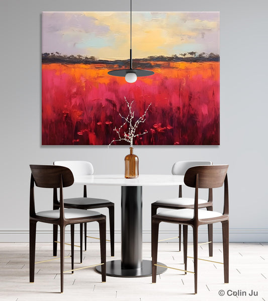 Oversized Modern Wall Art Paintings, Original Landscape Paintings, Modern Acrylic Artwork on Canvas, Large Abstract Painting for Living Room-LargePaintingArt.com