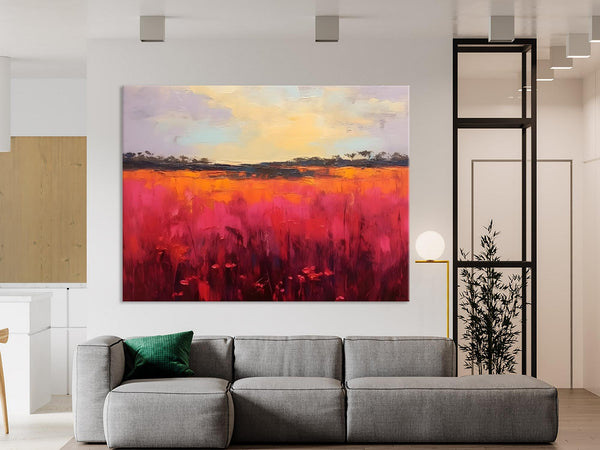 Oversized Modern Wall Art Paintings, Original Landscape Paintings, Modern Acrylic Artwork on Canvas, Large Abstract Painting for Living Room-LargePaintingArt.com