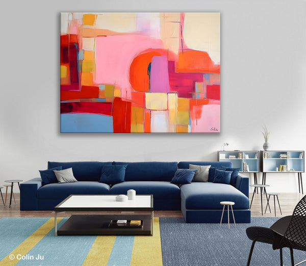 Living Room Abstract Paintings, Hand Painted Canvas Paintings, Original Modern Wall Art Paintings, Modern Acrylic Paintings on Canvas-LargePaintingArt.com