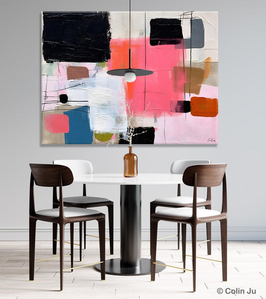 Contemporary Abstract Art, Bedroom Canvas Art Ideas, Simple Modern Art, Large Original Paintings for Sale, Buy Large Paintings Online-LargePaintingArt.com