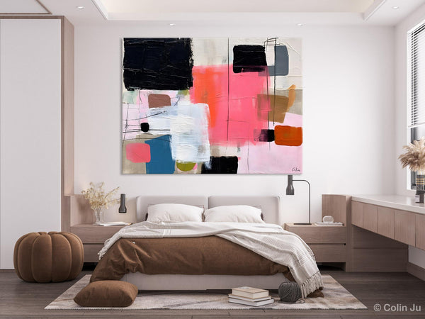 Contemporary Abstract Art, Bedroom Canvas Art Ideas, Simple Modern Art, Large Original Paintings for Sale, Buy Large Paintings Online-LargePaintingArt.com