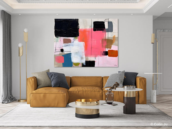 Contemporary Abstract Art, Bedroom Canvas Art Ideas, Simple Modern Art, Large Original Paintings for Sale, Buy Large Paintings Online-LargePaintingArt.com