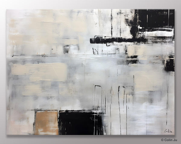 Large Original Abstract Wall Art, Simple Modern Art, Contemporary Acrylic Paintings, Oversized Paintings on Canvas, Large Canvas Paintings for Living Room-LargePaintingArt.com