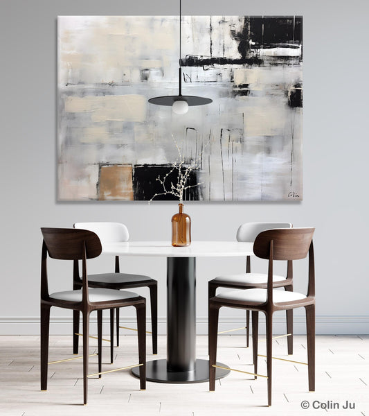 Large Original Abstract Wall Art, Simple Modern Art, Contemporary Acrylic Paintings, Oversized Paintings on Canvas, Large Canvas Paintings for Living Room-LargePaintingArt.com