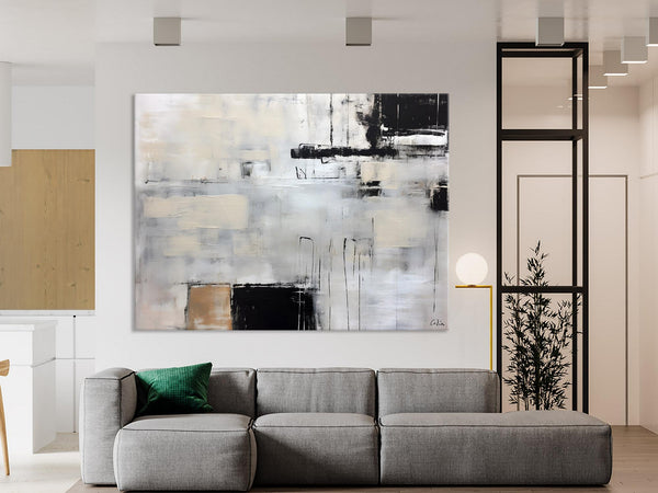 Large Original Abstract Wall Art, Simple Modern Art, Contemporary Acrylic Paintings, Oversized Paintings on Canvas, Large Canvas Paintings for Living Room-LargePaintingArt.com