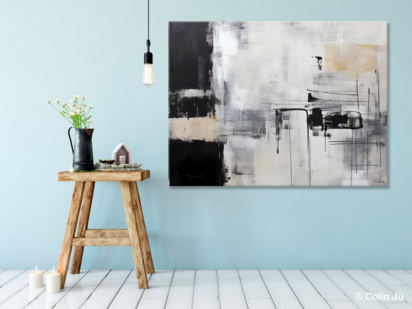 Modern Paintings for Bedroom, Living Room Wall Canvas Painting, Extra Large Abstract Artwork, Original Hand Painted Acrylic Painting-LargePaintingArt.com