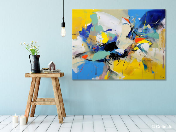 Living Room Wall Art Ideas, Original Modern Wall Art Paintings, Modern Paintings for Bedroom, Buy Paintings Online, Oversized Canvas Painting for Sale-LargePaintingArt.com