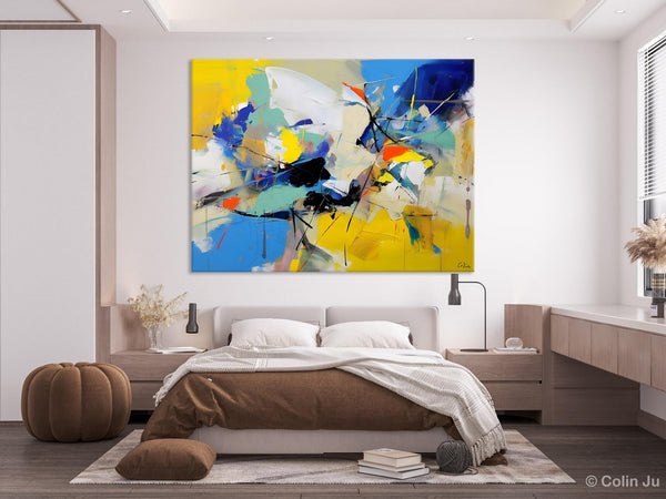 Living Room Wall Art Ideas, Original Modern Wall Art Paintings, Modern Paintings for Bedroom, Buy Paintings Online, Oversized Canvas Painting for Sale-LargePaintingArt.com