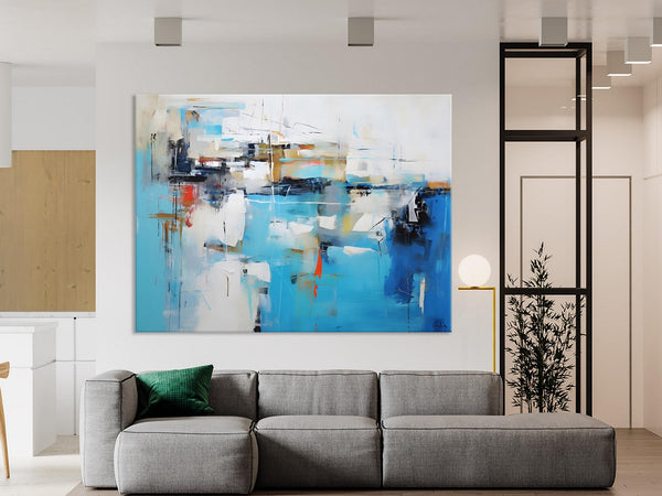 Hand Painted Acrylic Painting, Abstract Wall Painting for Living Room, Modern Contemporary Artwork, Original Acrylic Paintings for Dining Room-LargePaintingArt.com