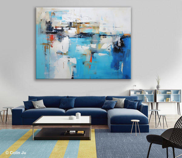 Hand Painted Acrylic Painting, Abstract Wall Painting for Living Room, Modern Contemporary Artwork, Original Acrylic Paintings for Dining Room-LargePaintingArt.com