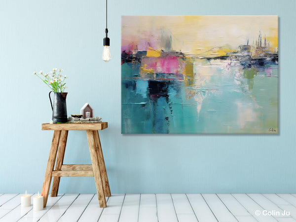 Acrylic Paintings Behind Sofa, Abstract Paintings for Bedroom, Contemporary Canvas Wall Art, Original Hand Painted Canvas Art, Buy Paintings Online-LargePaintingArt.com