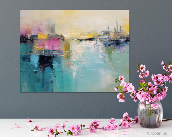 Acrylic Paintings Behind Sofa, Abstract Paintings for Bedroom, Contemporary Canvas Wall Art, Original Hand Painted Canvas Art, Buy Paintings Online-LargePaintingArt.com
