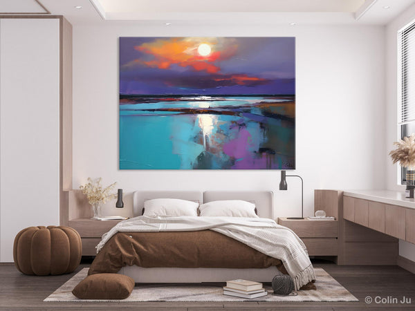 Original Landscape Abstract Painting, Simple Wall Art Ideas, Living Room Abstract Paintings, Large Landscape Canvas Paintings, Buy Art Online-LargePaintingArt.com