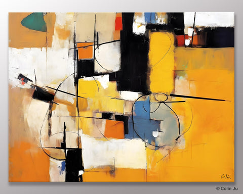 Acrylic Abstract Painting Behind Sofa, Large Original Painting on Canvas, Acrylic Painting for Sale, Living Room Wall Art Paintings, Buy Paintings Online-LargePaintingArt.com