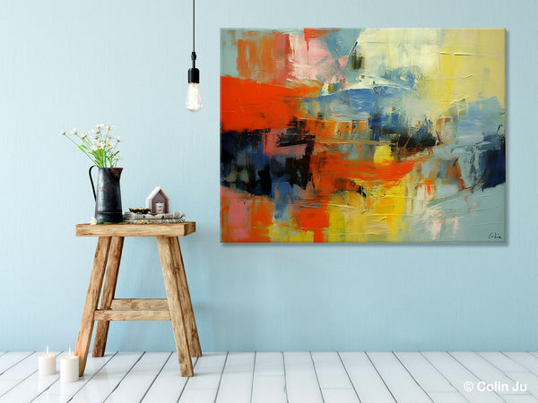 Modern Canvas Painting, Living Room Wall Art Ideas, Buy Abstract Art Online, Heavy Texture Art, Original Acrylic Painting on Canvas-LargePaintingArt.com