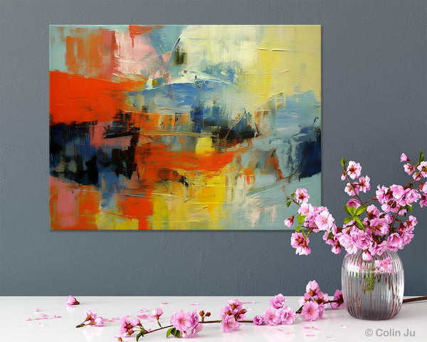 Modern Canvas Painting, Living Room Wall Art Ideas, Buy Abstract Art Online, Heavy Texture Art, Original Acrylic Painting on Canvas-LargePaintingArt.com