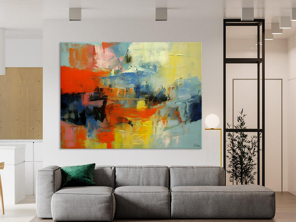 Modern Canvas Painting, Living Room Wall Art Ideas, Buy Abstract Art Online, Heavy Texture Art, Original Acrylic Painting on Canvas-LargePaintingArt.com