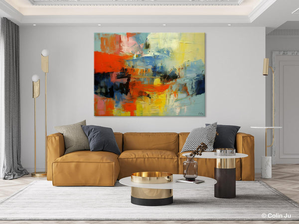 Modern Canvas Painting, Living Room Wall Art Ideas, Buy Abstract Art Online, Heavy Texture Art, Original Acrylic Painting on Canvas-LargePaintingArt.com
