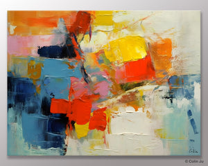 Abstract Acrylic Paintings for Living Room, Original Modern Contemporary Artwork, Buy Paintings Online, Oversized Canvas Artwork-LargePaintingArt.com