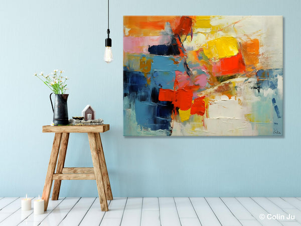 Abstract Acrylic Paintings for Living Room, Original Modern Contemporary Artwork, Buy Paintings Online, Oversized Canvas Artwork-LargePaintingArt.com
