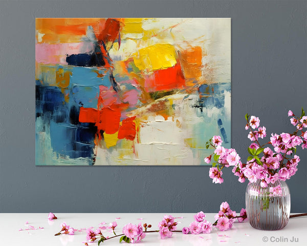 Abstract Acrylic Paintings for Living Room, Original Modern Contemporary Artwork, Buy Paintings Online, Oversized Canvas Artwork-LargePaintingArt.com