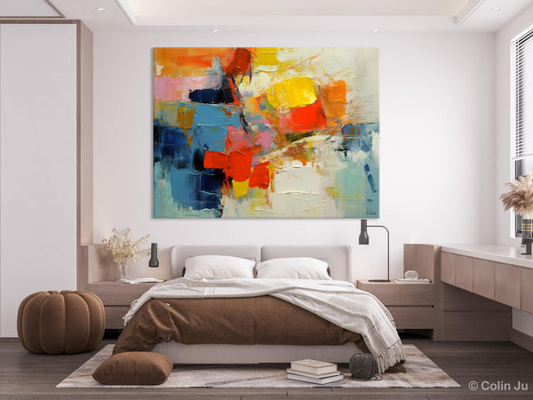 Abstract Acrylic Paintings for Living Room, Original Modern Contemporary Artwork, Buy Paintings Online, Oversized Canvas Artwork-LargePaintingArt.com