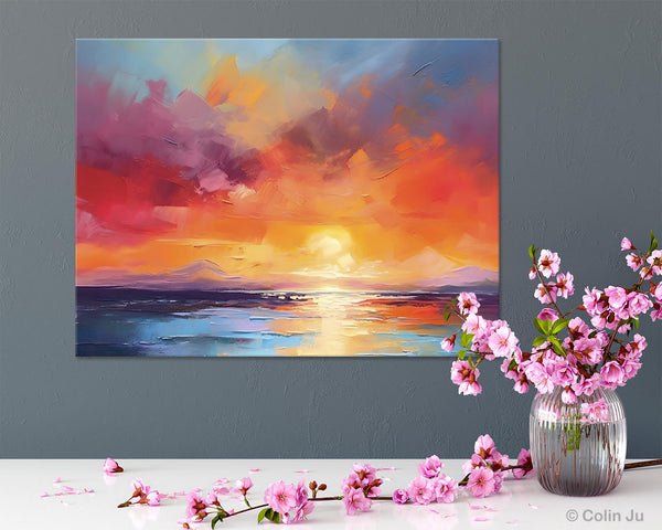 Original Abstract Wall Art, Landscape Acrylic Art, Large Abstract Painting for Living Room, Landscape Canvas Art, Hand Painted Canvas Art-LargePaintingArt.com