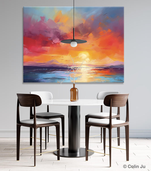 Original Abstract Wall Art, Landscape Acrylic Art, Large Abstract Painting for Living Room, Landscape Canvas Art, Hand Painted Canvas Art-LargePaintingArt.com