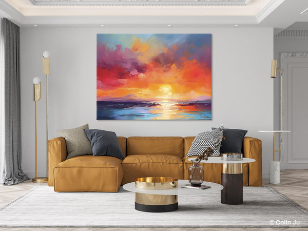 Original Abstract Wall Art, Landscape Acrylic Art, Large Abstract Painting for Living Room, Landscape Canvas Art, Hand Painted Canvas Art-LargePaintingArt.com
