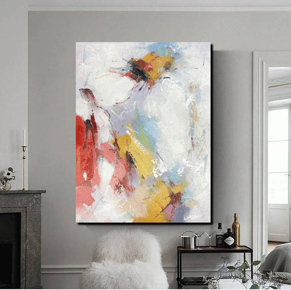 Dining Room Wall Art Ideas, Abstract Modern Painting, Acrylic Canvas Paintings, Simple Wall Art Paintings, Contemporary Painting-LargePaintingArt.com