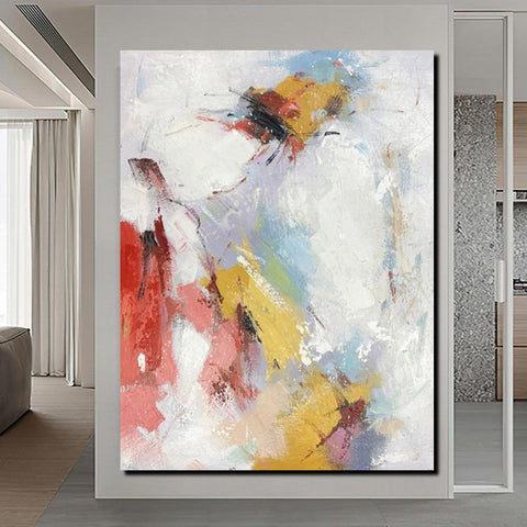 Dining Room Wall Art Ideas, Abstract Modern Painting, Acrylic Canvas Paintings, Simple Wall Art Paintings, Contemporary Painting-LargePaintingArt.com