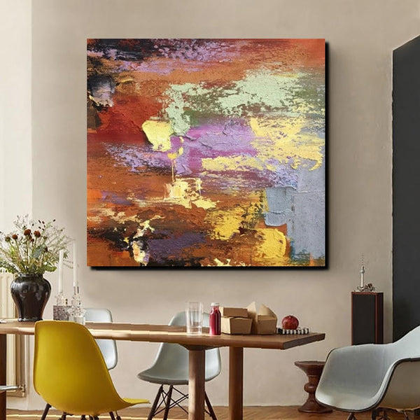 Simple Abstract Paintings, Modern Contemporary Wall Art Ideas, Living Room Acrylic Paintings, Heavy Texture Painting, Hand Painted Canvas Art-LargePaintingArt.com