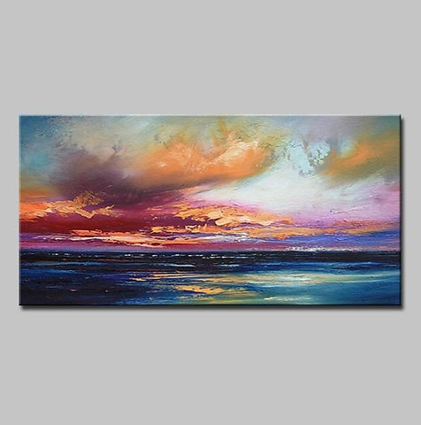Abstract Landscape Paintings, Contemporary Wall Art Paintings, Simple Modern Paintings for Living Room-LargePaintingArt.com