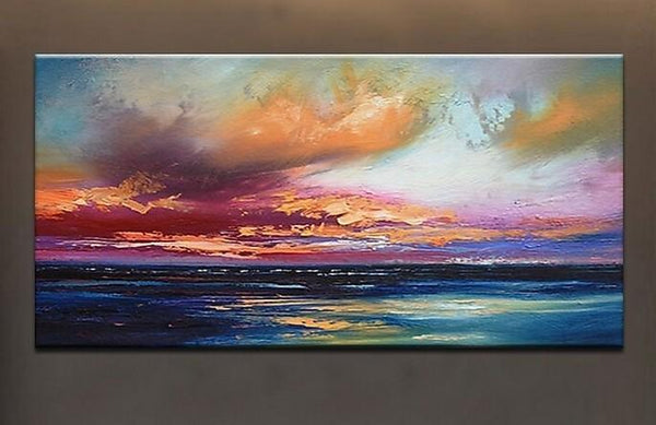Abstract Landscape Paintings, Contemporary Wall Art Paintings, Simple Modern Paintings for Living Room-LargePaintingArt.com