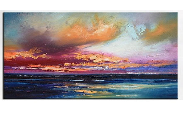 Abstract Landscape Paintings, Contemporary Wall Art Paintings, Simple Modern Paintings for Living Room-LargePaintingArt.com