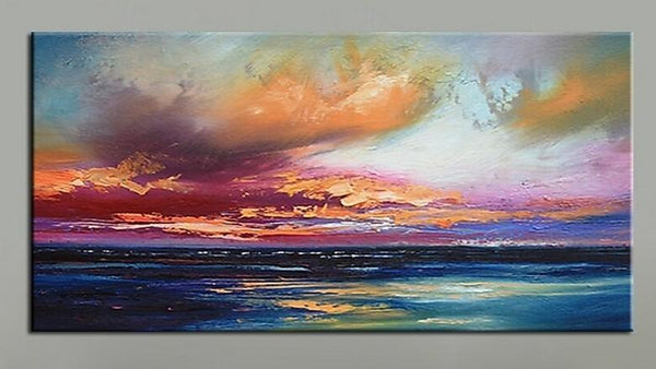 Abstract Landscape Paintings, Contemporary Wall Art Paintings, Simple Modern Paintings for Living Room-LargePaintingArt.com